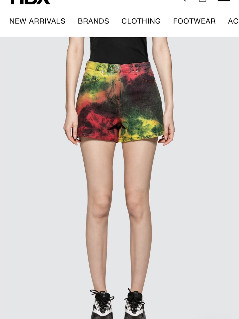 MSGM Tie-Dye Denim Jean Shorts Size 38 Like New.  NWOT